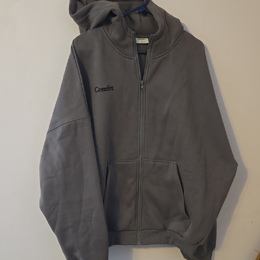 Comfrt Cloud Zip Hoodie, Gray, Large